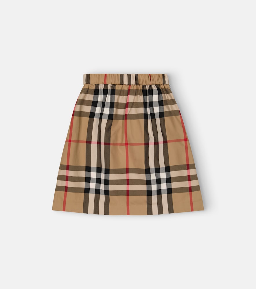 Vintage Check cotton poplin skirt