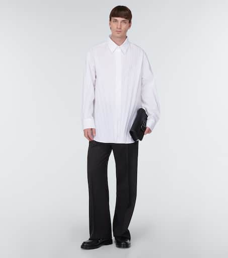 Straight virgin wool pants