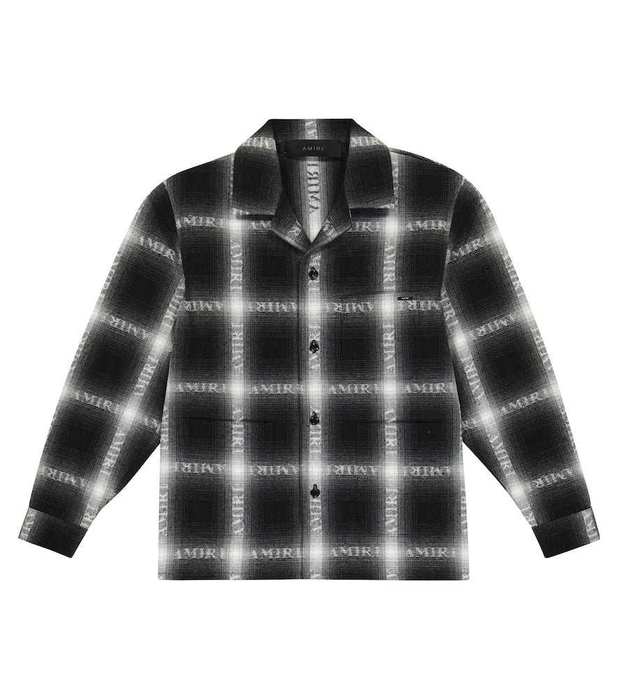 Logo checked shirt