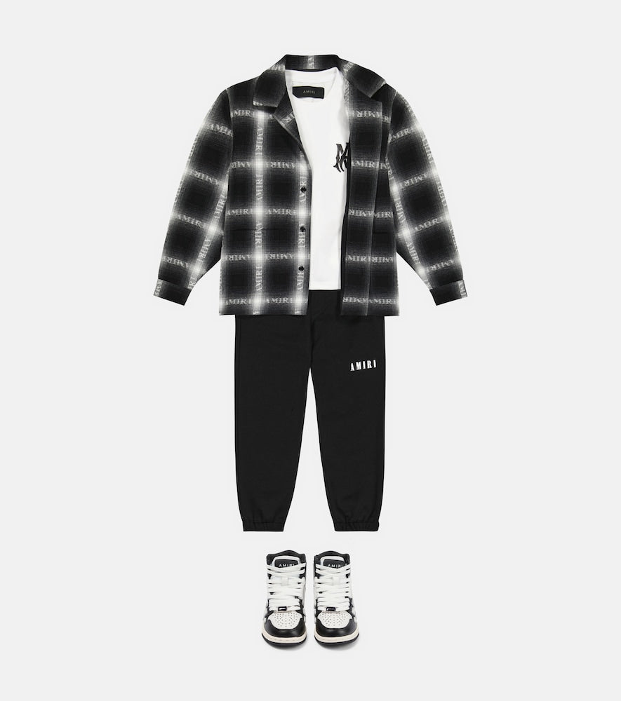 Logo checked shirt