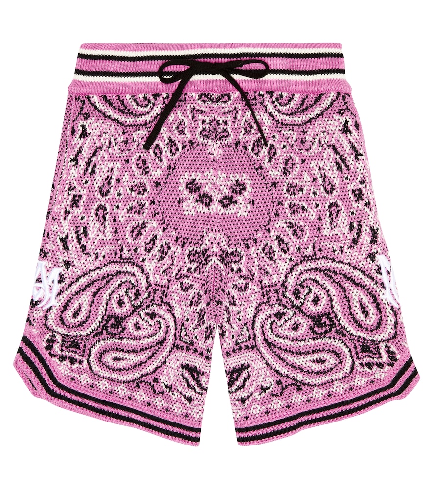 Cotton and cashmere bandana shorts