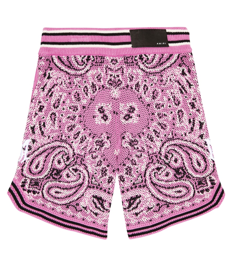 Cotton and cashmere bandana shorts