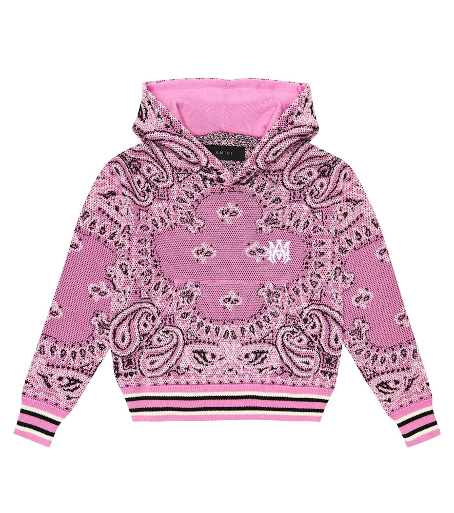 Bandana cotton and cashmere hoodie