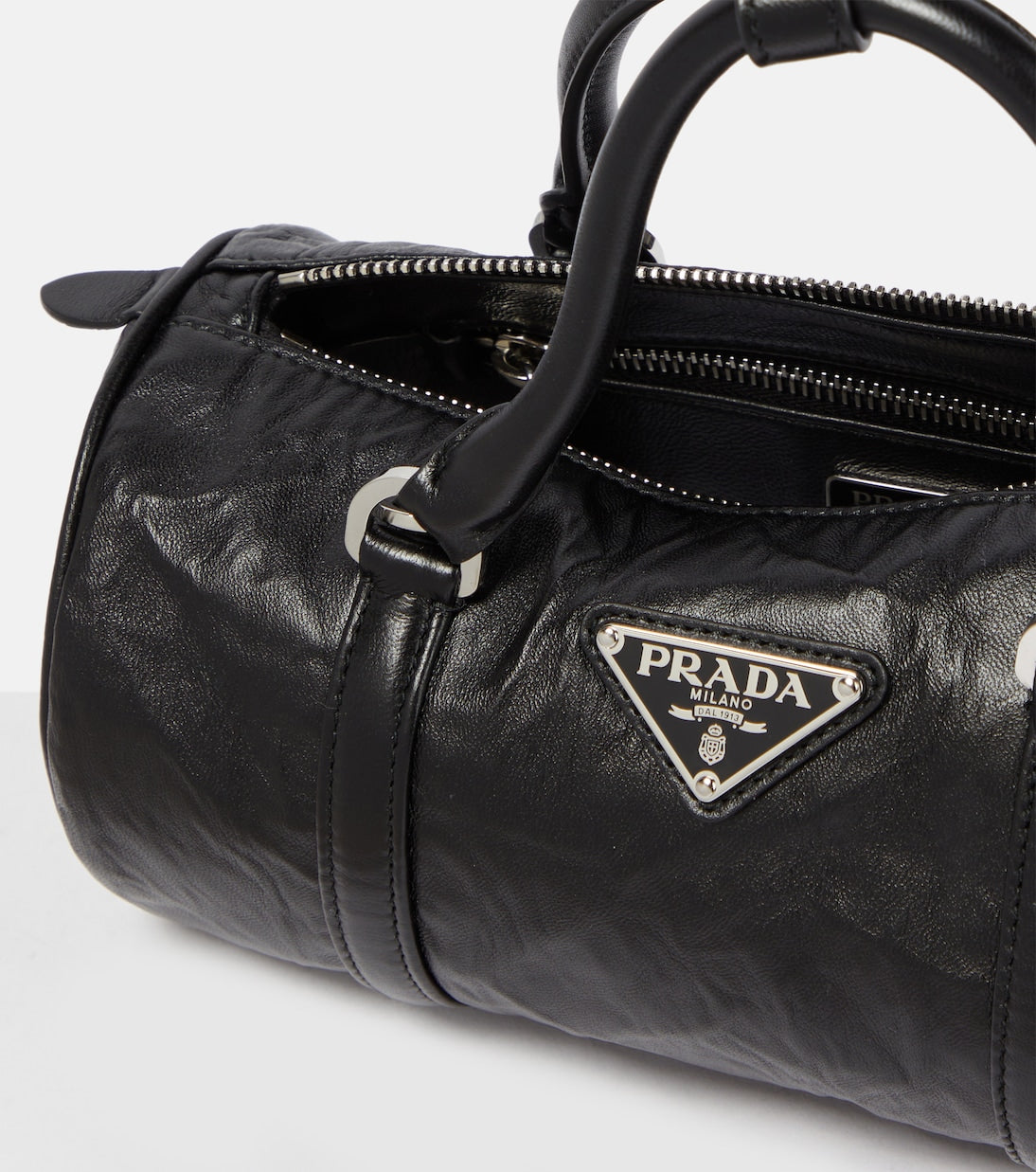Antique leather tote bag