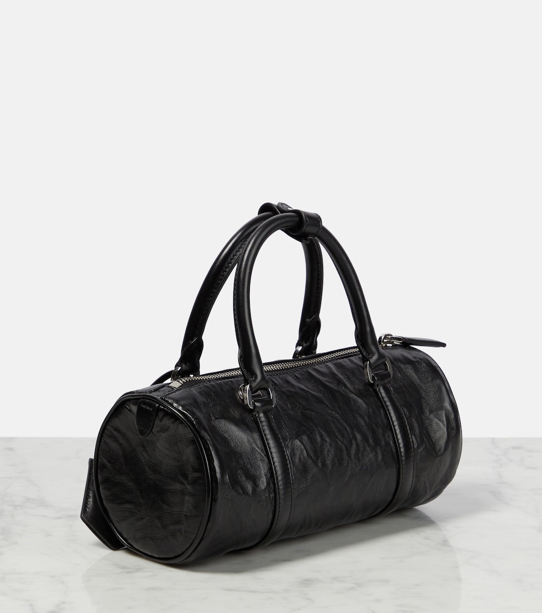 Antique leather tote bag