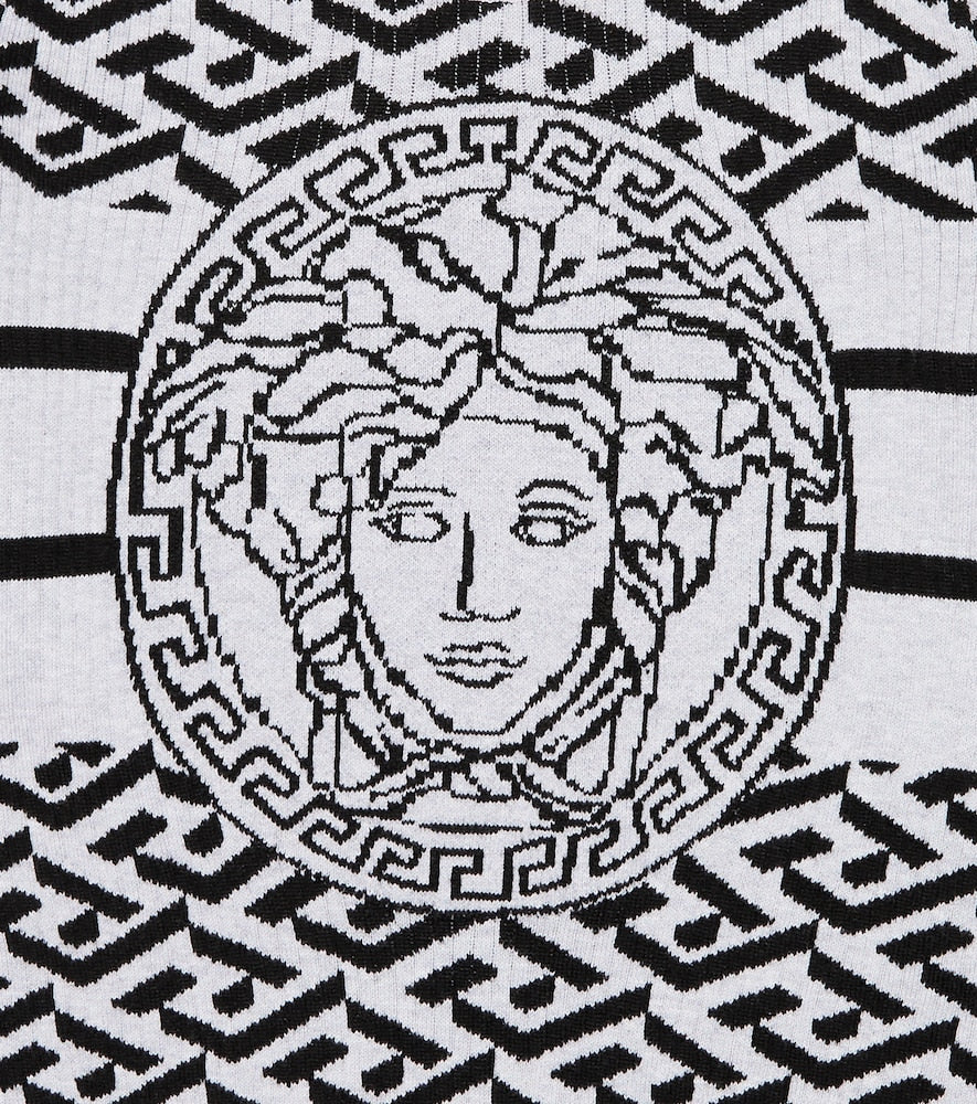 Medusa Greca cotton and wool sweater
