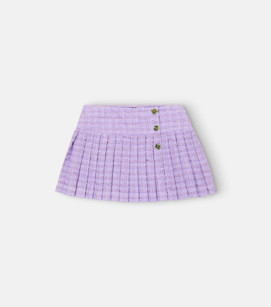 Medusa pleated tweed skirt