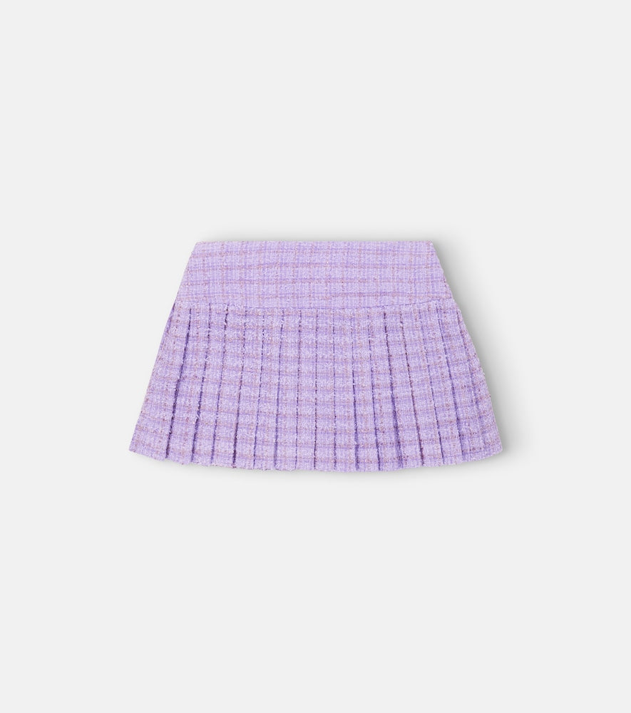 Medusa pleated tweed skirt