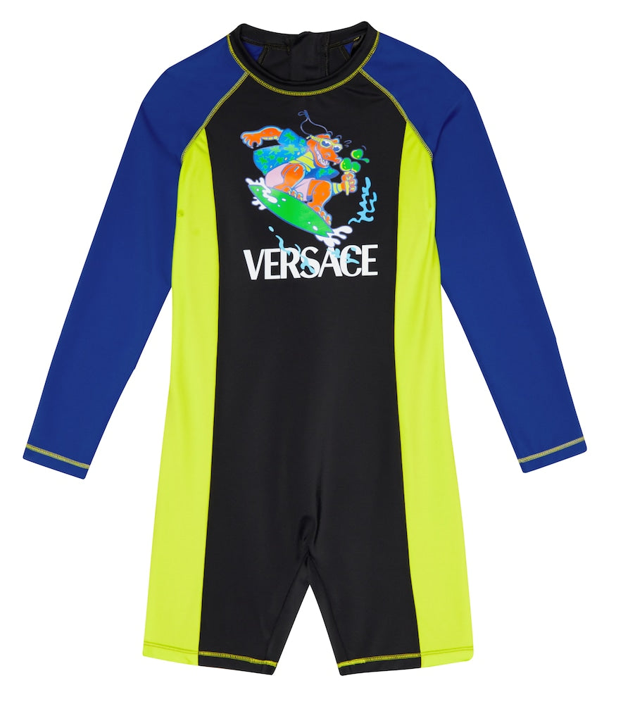 Printed rashguard swimsuit