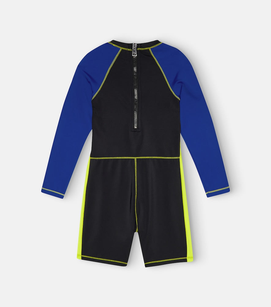 Printed rashguard swimsuit