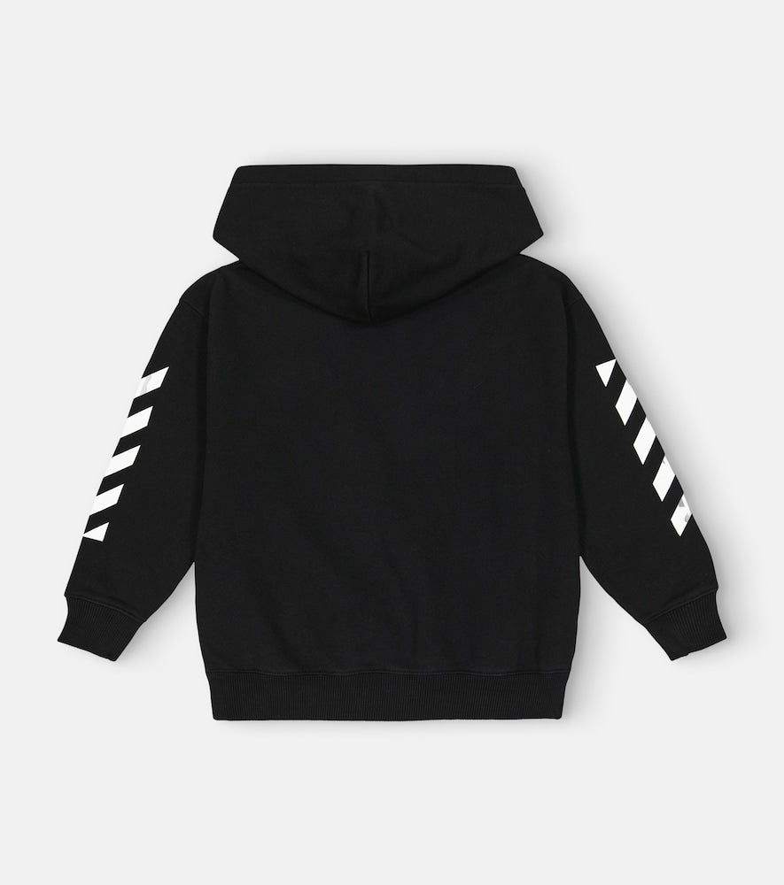 Printed cotton hoodie