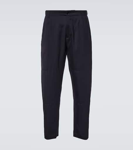 Wool tapered pants