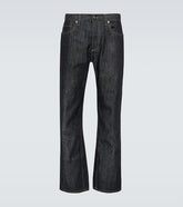 Mid-rise straight jeans