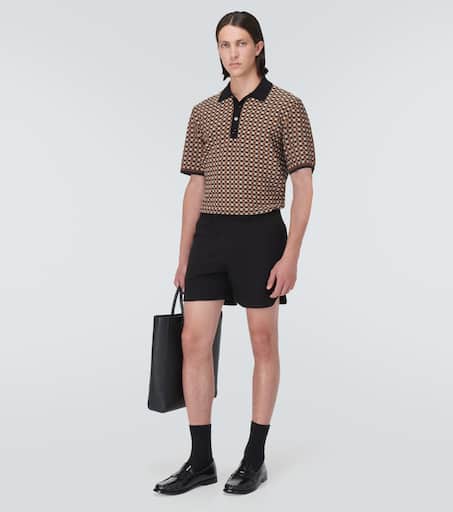 EKD jacquard cotton-blend shorts