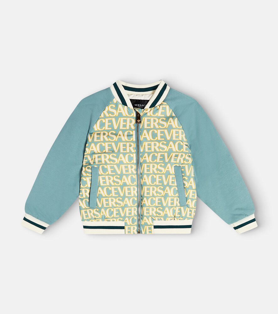 Logo padded bomber jacket