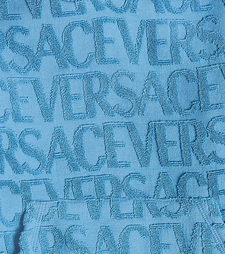 Logo jacquard cotton hoodie