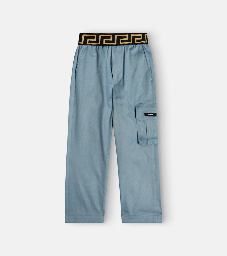 Greca cotton gabardine pants