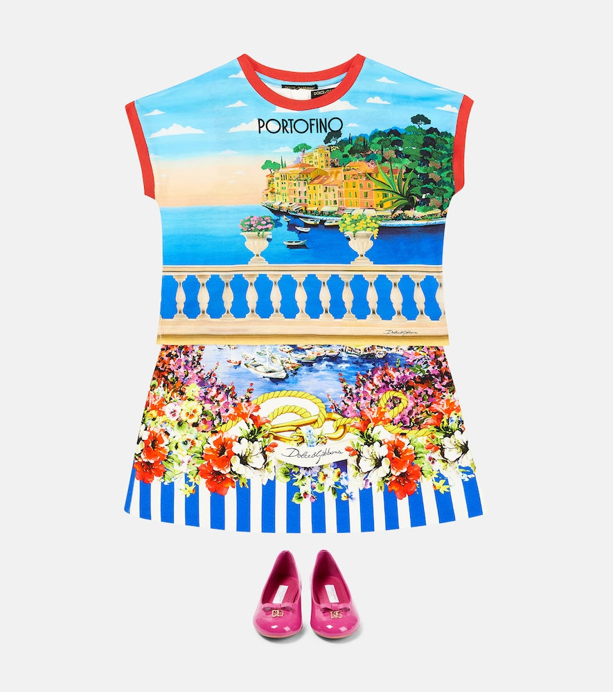 Portofino printed cotton jersey T-shirt