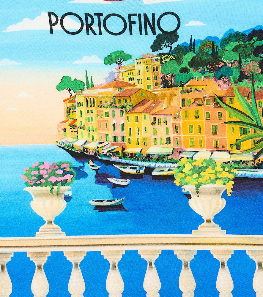 Portofino printed cotton jersey T-shirt
