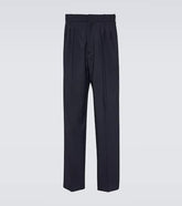 Virgin wool straight pants