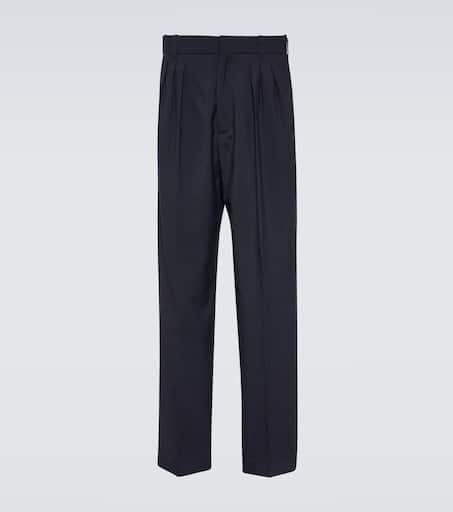 Virgin wool straight pants