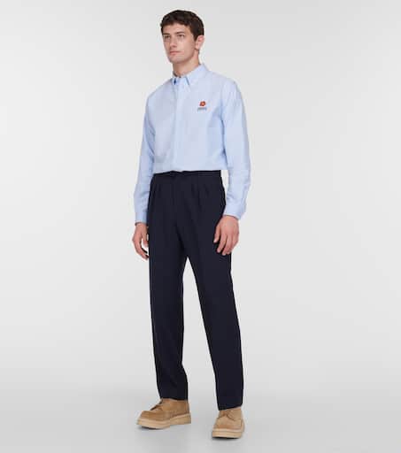 Virgin wool straight pants
