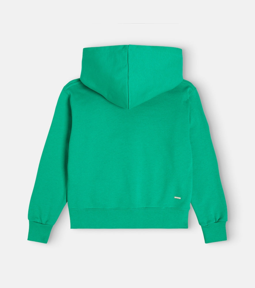 Printed cotton hoodie