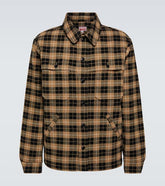 Checked wool-blend overshirt