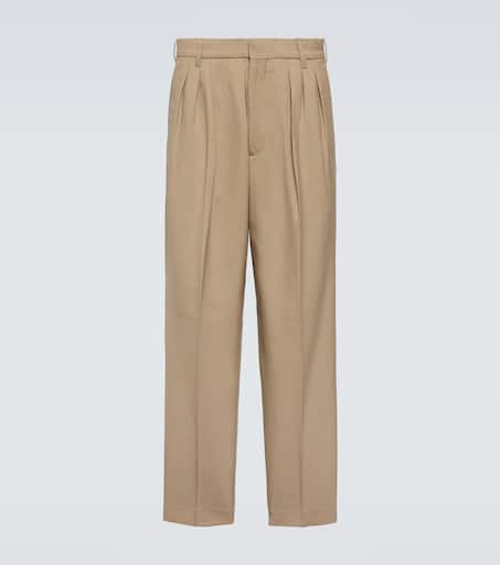 Virgin wool straight pants