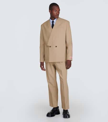 Virgin wool straight pants