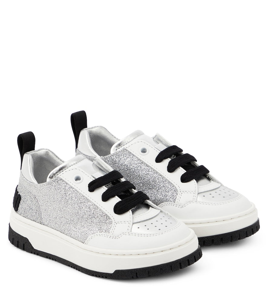Logo glitter sneakers