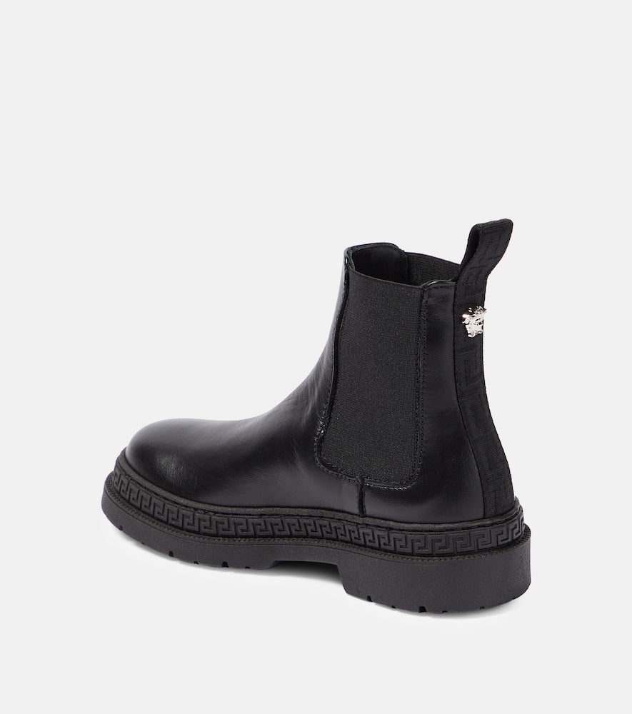 Greca leather Chelsea boots