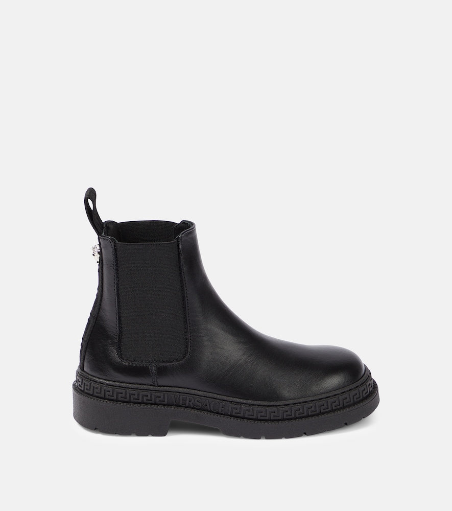 Greca leather Chelsea boots