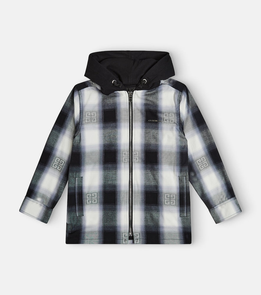 4G checked cotton jacket