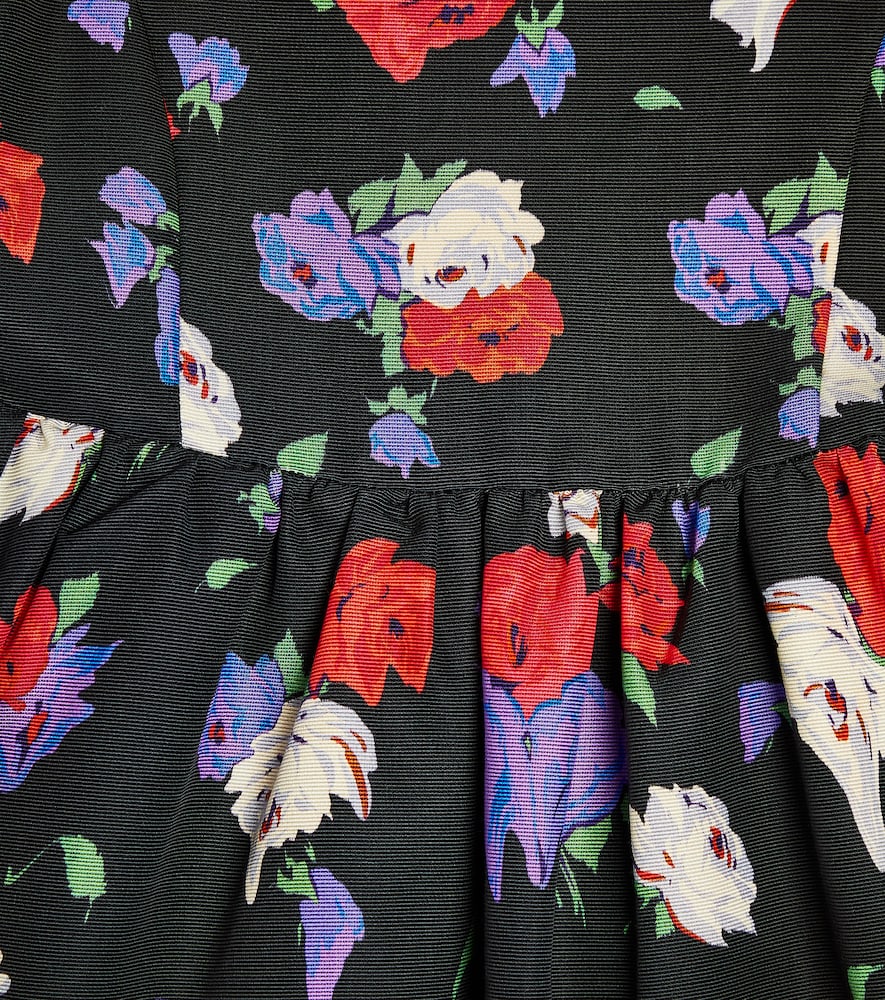 Floral cotton-blend dress