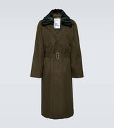 Oversized cotton gabardine car coat