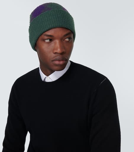 Argyle wool beanie