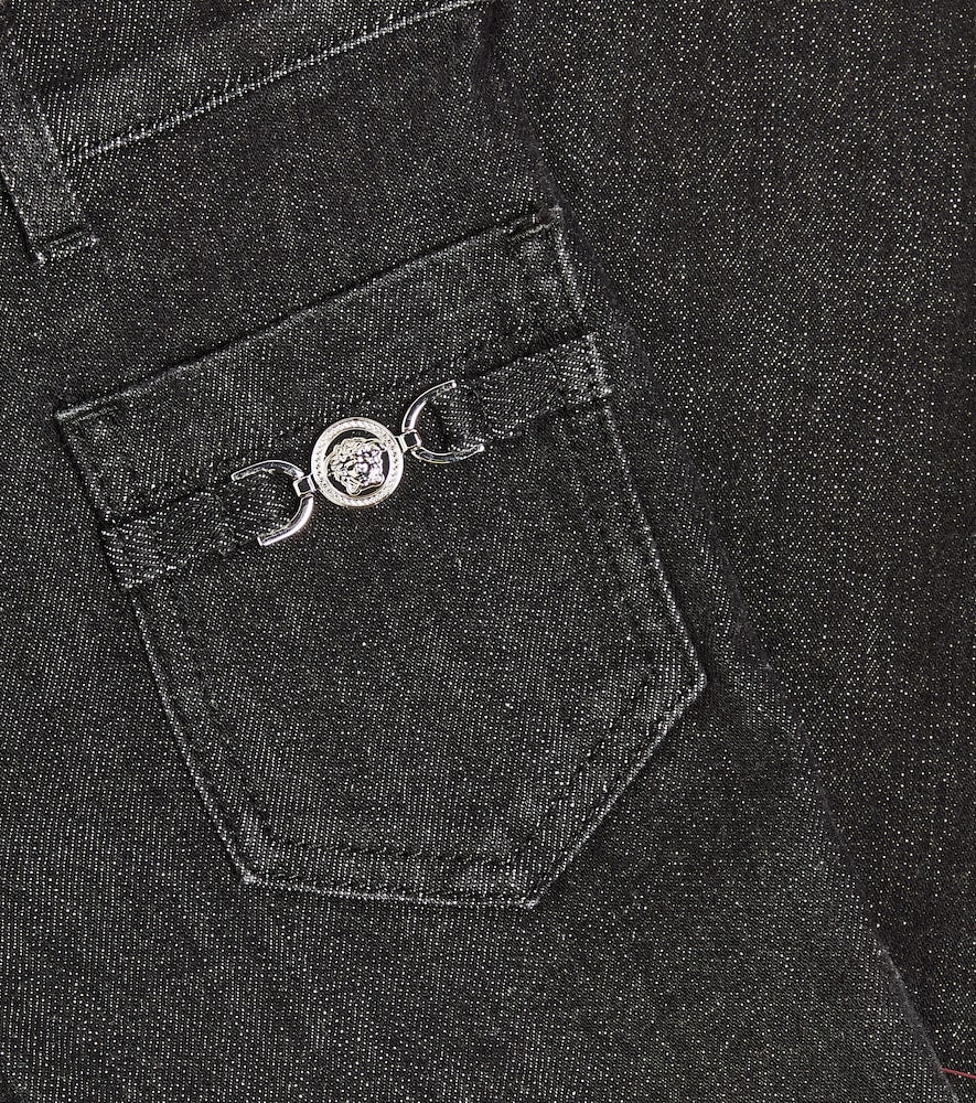 La Medusa embellished straight jeans