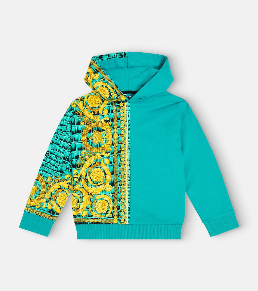 Baroccodile cotton jersey hoodie