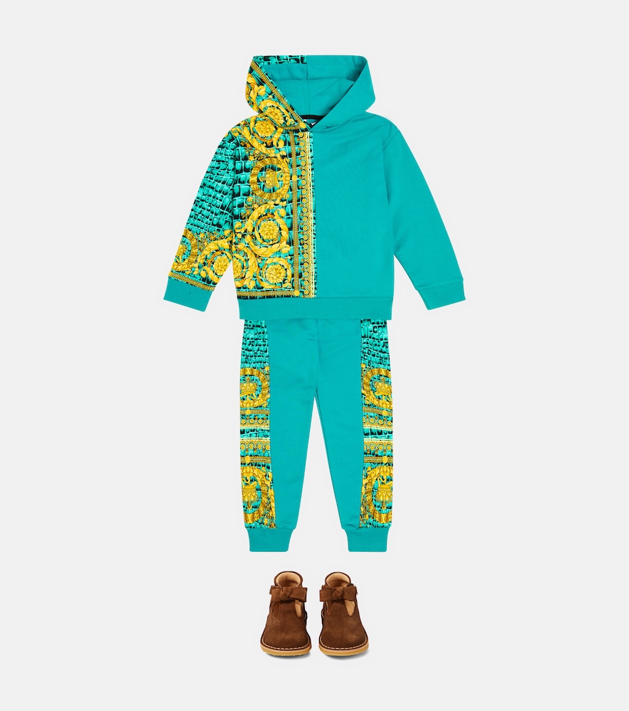 Baroccodile cotton jersey hoodie