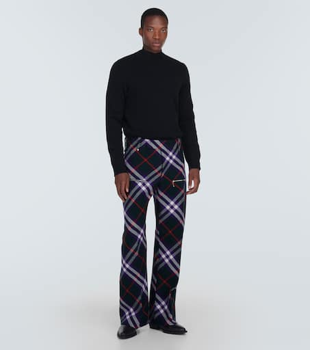 Burberry Check wool pants