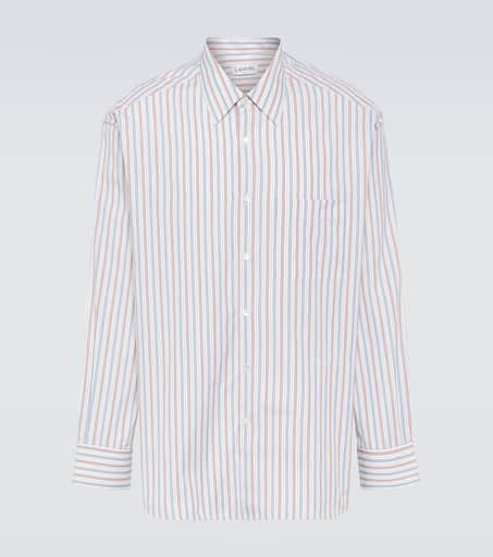 Striped cotton poplin shirt
