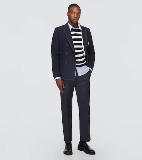 Rockstud canvas straight pants