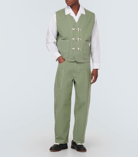 Pinstriped cotton poplin shirt