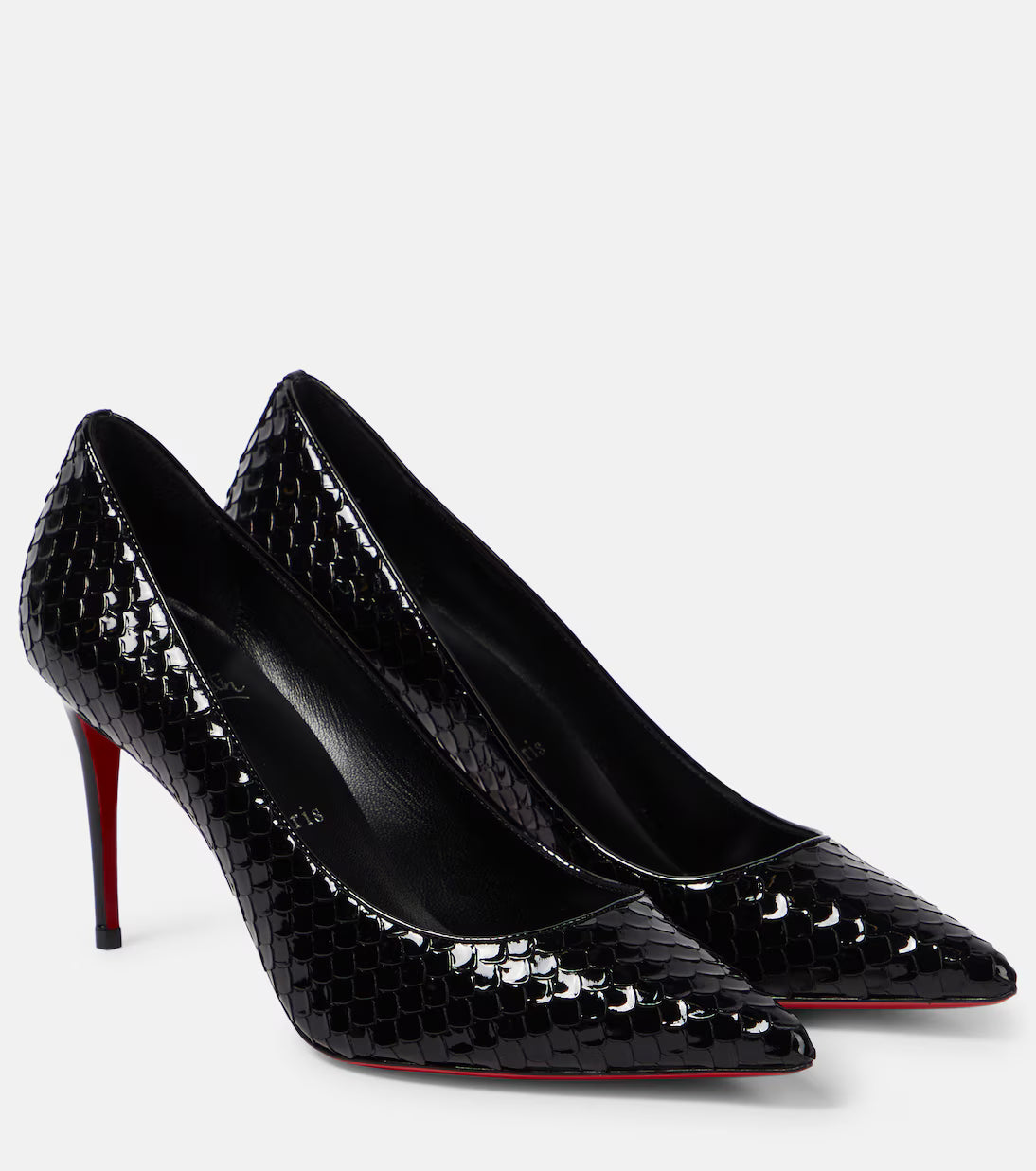 Kate embossed leather pumps