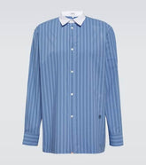 Striped cotton poplin shirt