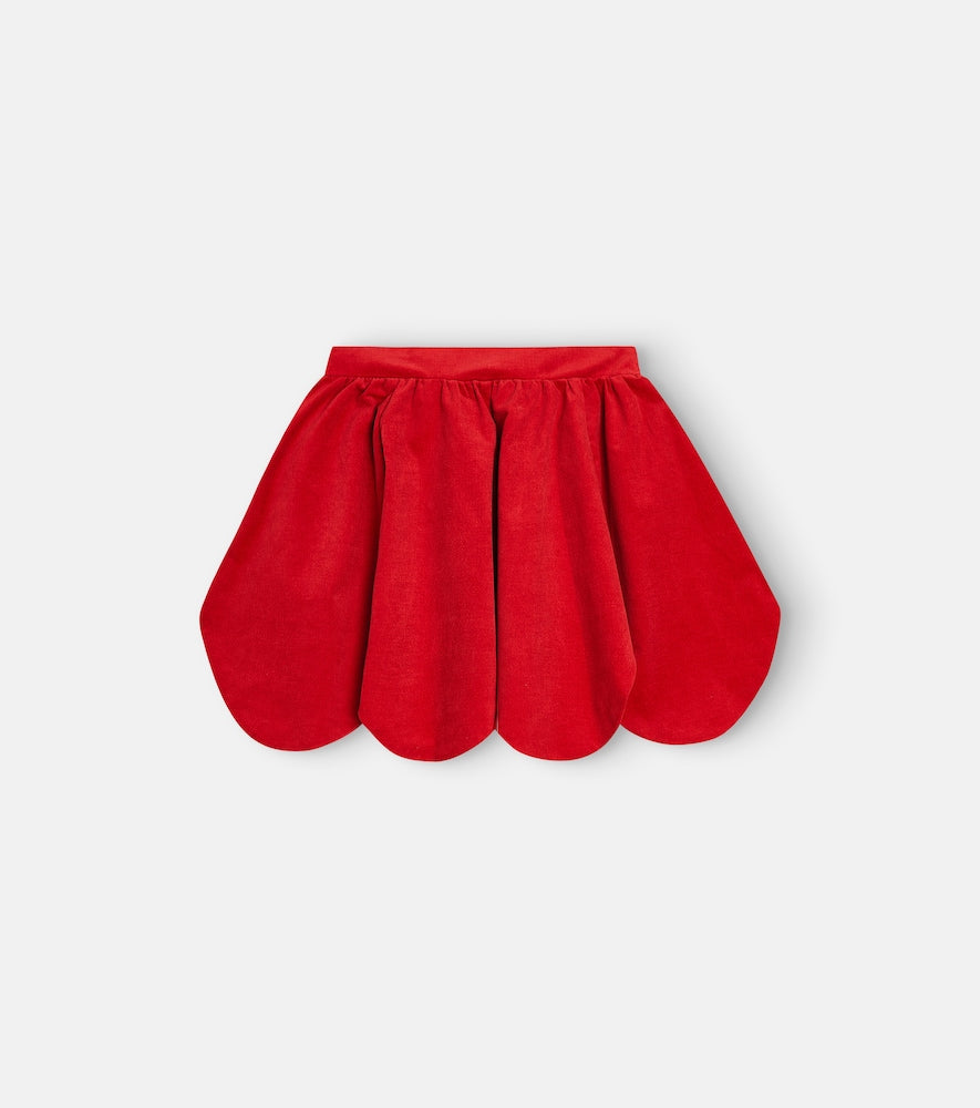 Scalloped cotton skirt