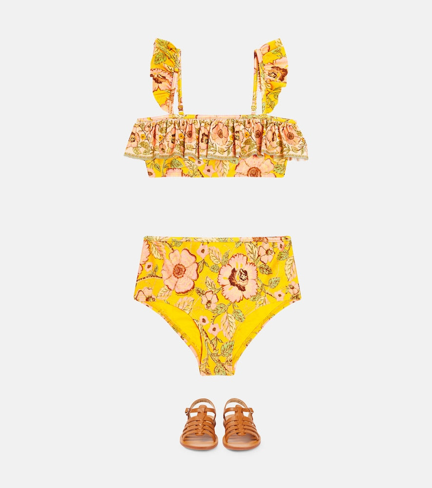 Junie ruffled floral bikini