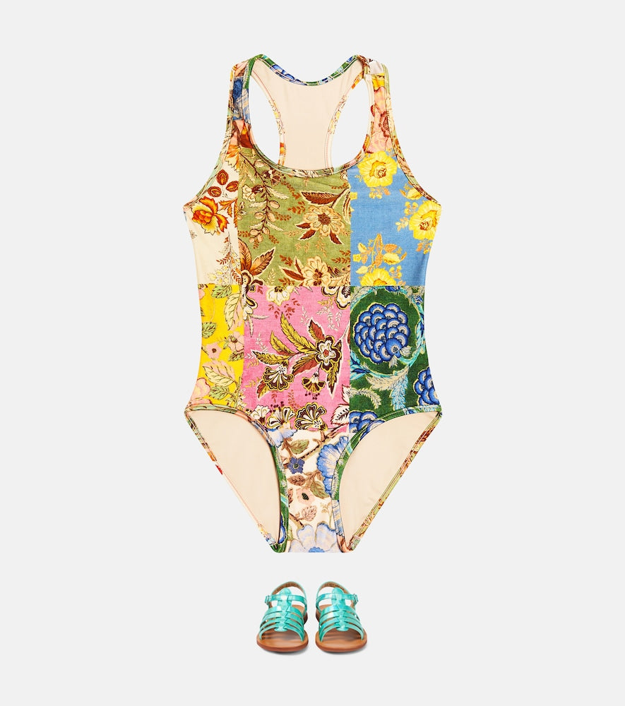 Junie floral racerback swimsuit