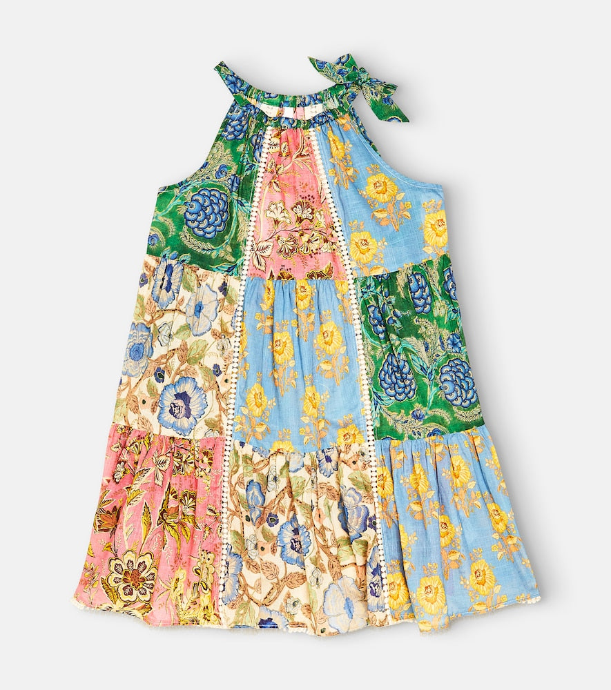 Junie halterneck printed cotton dress